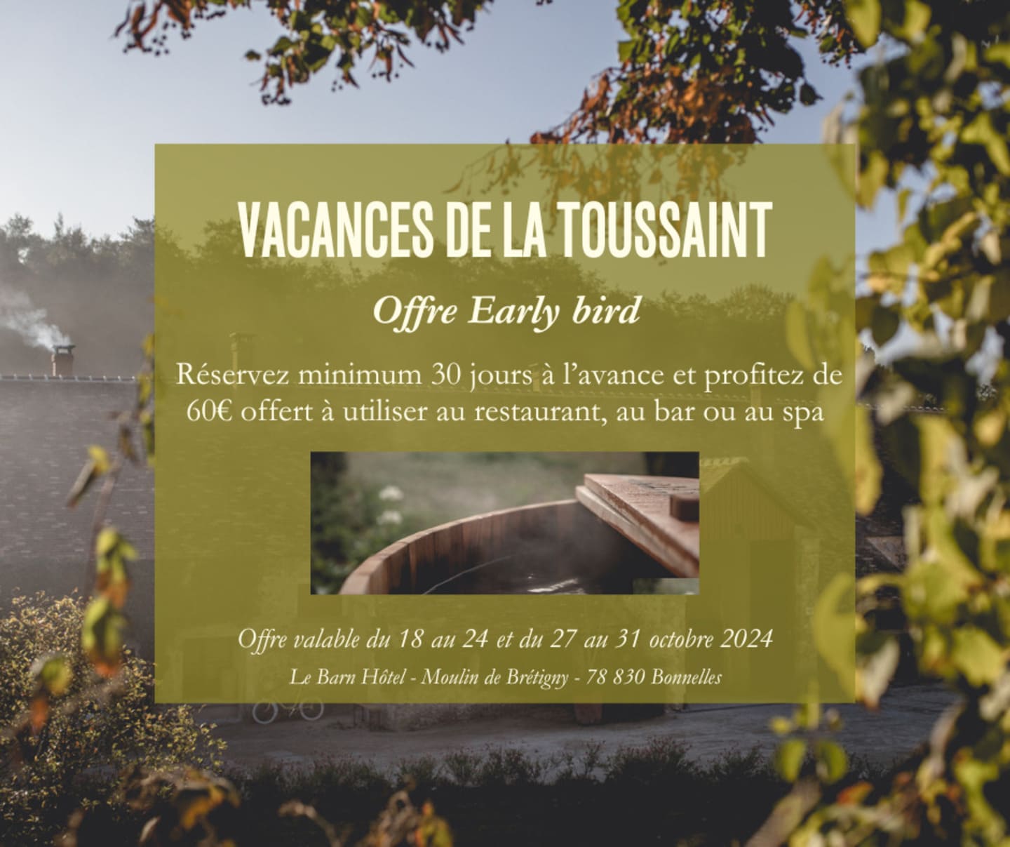 Vacances de la toussaint 2024 - Barn hotel